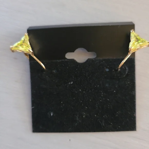 925 sterling silver earrings w Citrine stone - Picture 2 of 4